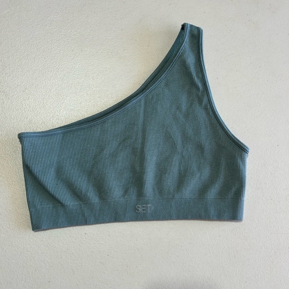 SET Active Teal Ribbed Top - Picture 3 of 4